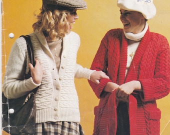 Paton's Knitting Pattern No 544 Ladies Totem (Vintage 1970s), Jumpers, Sweaters, Cardigans, Jackets
