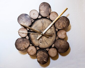 Young Oak Wood Slice Clock