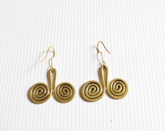 Gold earrings,African earrings,Brass earrings,Gifts for her,Gypsy earrings,Bohemian earrings,Boho earrings,Statement earrings