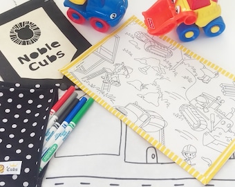 Noble Cubs Colouring Mat Add on -Construction Zone
