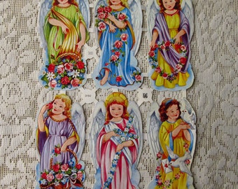 Vintage EAS Germany Die Cut Paper Scraps Heavenly Angels EAS 3192B