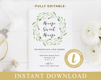 template for change of address cards