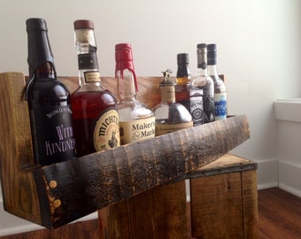 Bourbon/Whiskey Barrel Stave Shelf