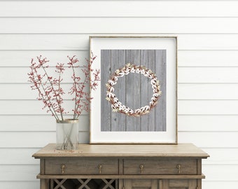 Wood Wall Decor Printable Cotton Wreath wood sign farmhouse decor farmhouse wall decor primitive country decor wall art wall decor art