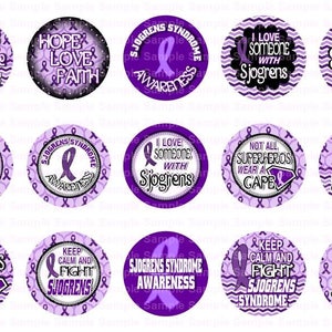 Sjogrens Awareness Bottle Cap Images 4x6 Bottlecap Collage Scrapbooking Jewelry Hairbow Center