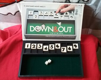 Vintage Down & Out Dice Game 1979 Magniff