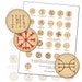 Magical Icelandic Staves digital collage sheet 25.4mm 25mm 1 inch 1in circle