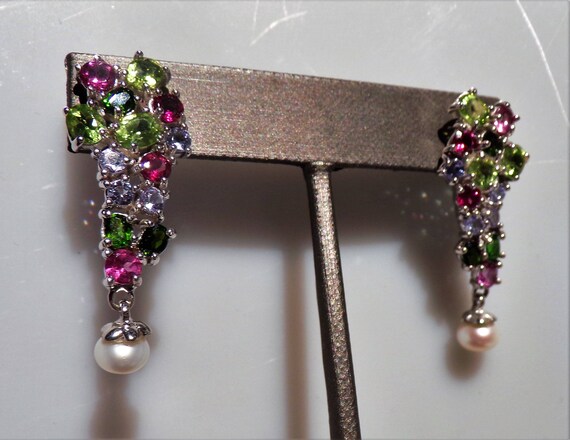 Breath taking multi gemstone earrings