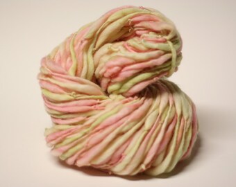 Handspun Thick Thin Merino Wool Yarn tts (tm) Hand Dyed Yarn miniLR 26b