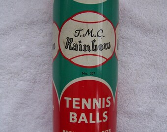 1960's TMC Rainbow Tennis Balls Tin! EXC Condition