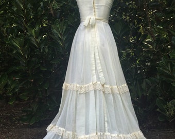 Gunne sax prairie dress, vintage wedding dress, boho wedding.