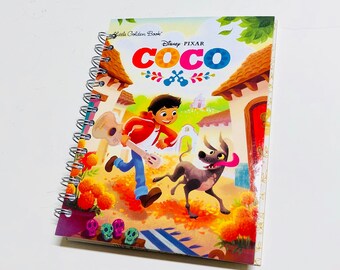 New Disney Pixar Coco Repurposed Little Golden Book Planner/Sketchbook/Journal/ Autograph Book/Notebook
