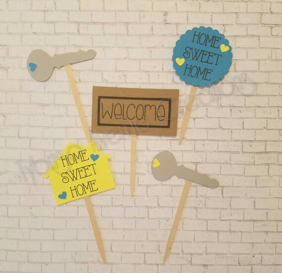 12 Housewarming Cupcake Toppers Home Sweet 12 Housewarming Cupcake Toppers Home Sweet