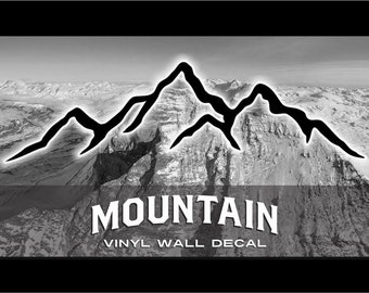 Mountain wall decal | Etsy