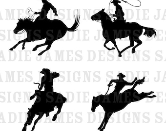 Cowboy SVG and Silhouette Studio cutting file, Instant Download