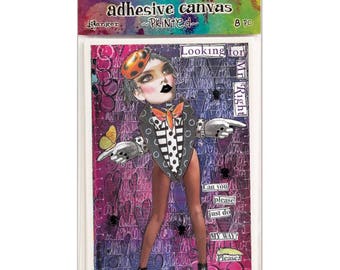 Dyan Reaveley's Dylusions - Adhesive Canvas Set 2 / Postcards / Die cuts - Mixed Media