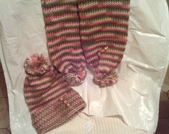 hand made 2 piece pink/multi