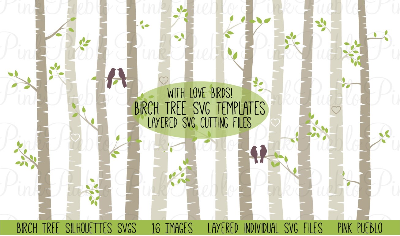 Download Birch Tree Silhouette SVGs Aspen Tree SVG Cutting Templates