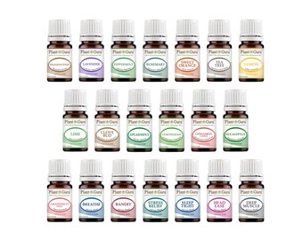 Top 20 Essential Oil Set 5 ml. Pure Therapeutic Grade Kit 14 Singles - 6 Blends