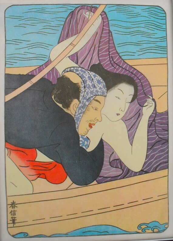 Japanese Print Ukiyo E Suzuki Harunobu Shunga