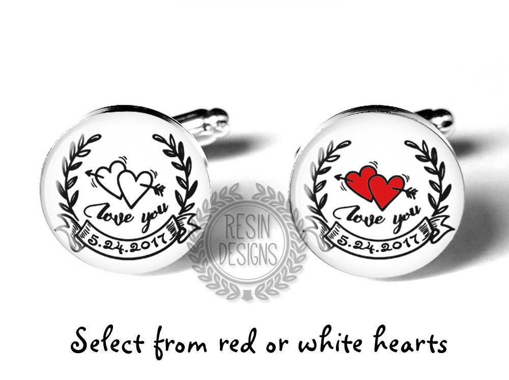 Personalized Love You Custom Wedding Cufflinks, Groom Cufflinks ... Personalized Love You Custom Wedding Cufflinks, Groom Cufflinks ...