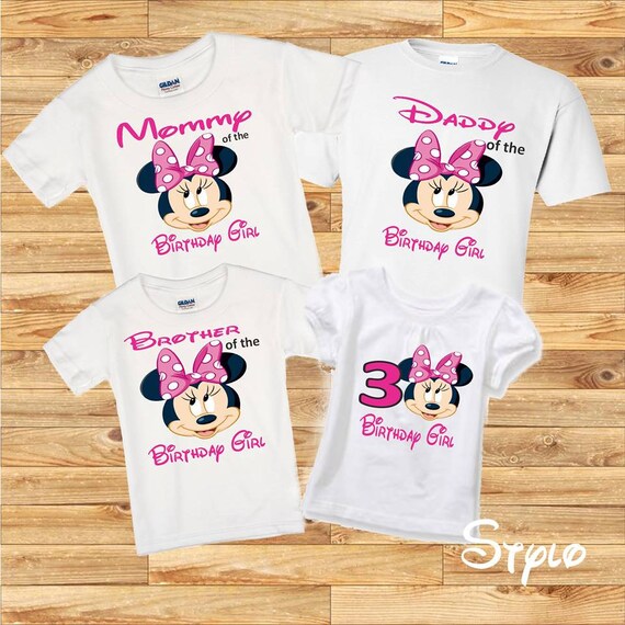 Minnie Mouse Family shirts birthday girl minnie mouse