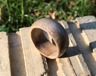 Rustic Wood Ring Made To Order Reclaimed Wood Ring Gift for Him Gift for Her Wood Wedding Band