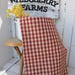 Red and Tan Small Check Cotton Kitchen Dish Towel