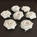 Ivory Burlap Rosette Burlap Roses Fabric Flowers 1.8" Rustic Wedding Flowers Wholesale flowers Decorative Flowers