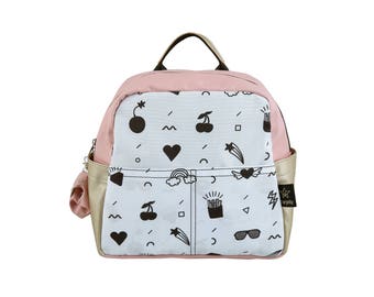 Kids backpack Fun-pink&gold,New Collection,pre-school backpack, childrens backpack