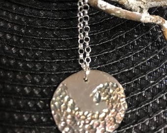 PMC Precious Metal Clay Pure Silver Wave Pendant Necklace