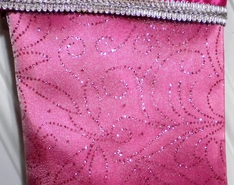 Christmas Stocking in Glittery Pink
