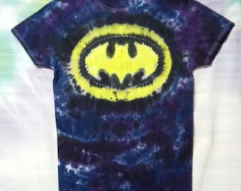 New Tie Dye Sm Batman Super Hero T-shirt