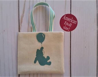Book tote,18 inch doll bag,Doll purse,Bear tote for dolls