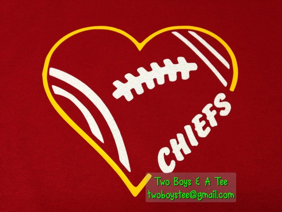 Items similar to Heart Kansas City Chiefs Colts any team Football Fan T