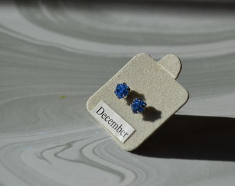 December Tanzanite Birthstone Earrings