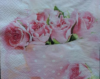 Decoupage Paper Napkins - set of 4 - Ephemera for Scrapbooking, Card making, Collage, Decoupage, Altered Art and Crafts