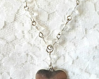 Heart Shaped Witch Necklace with Beads