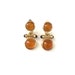 Vintage "Fire Opal" Orange Gripoix Look Jeweled Articulated Gem Clip On Earrings // Regal Style Earrings