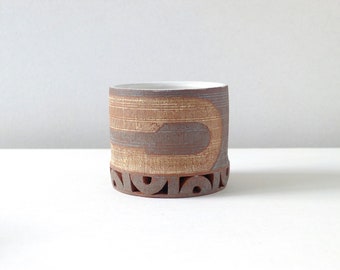 Cup - Rocks Glass Gray/Straw with White Interior