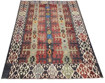 Turkish kilim Rug Bohemian Rug 10,1x5,5 ft Turkish Kilim Rug Handwoven Rugs Vintage Kilim Rug Large Kilim Rug Southwestern Rug Y-2266