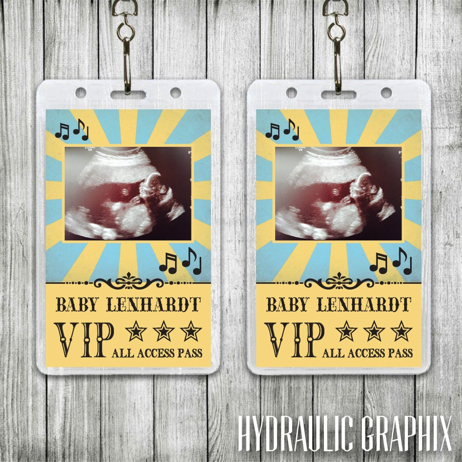 Rock-a-bye Baby Lanyard Rock n Roll Baby Shower Lanyard