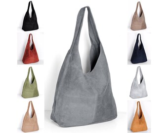 Leather bag handbag shopper by ImiLoa grey, brown, red, black, darkblue, handbags shoulder bags