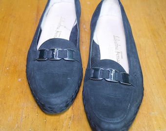 Salvatore Ferragamo Black Loafer 6 1/2 B