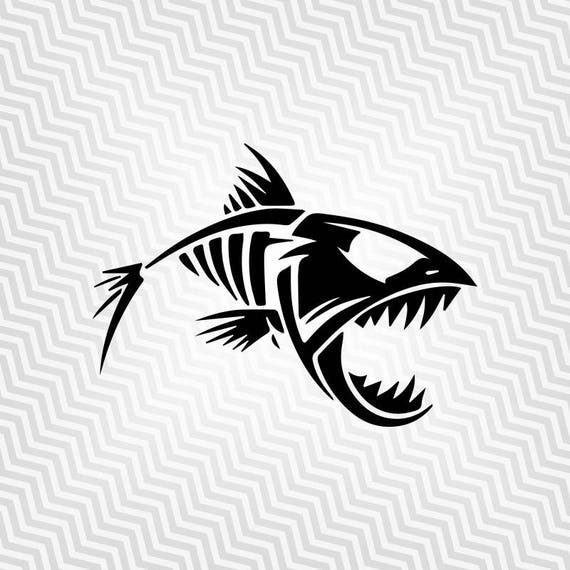 Download Skeleton Fish Svg Piranhas Cutout Vector Cricut Silhouette