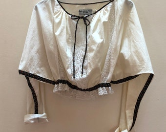 VINTAGE Koos Van Den Akker boho peasant top - SIZE S