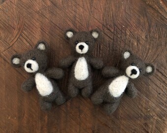 Felted Teddy Bear Newborn Photography Prop