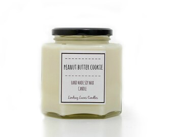 Peanut Butter Cookie Candle, Scented Candle, Strong Scented Candle, Candle, Candles, Soy Wax Candle,