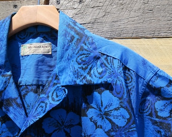 0335 - 50s Blue Waltah Clarkes - Hawaiian Shirt