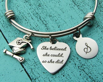 college graduation gift, for graduate, high school graduation gift for her, senior student gift, congrats, she believed she could so she did